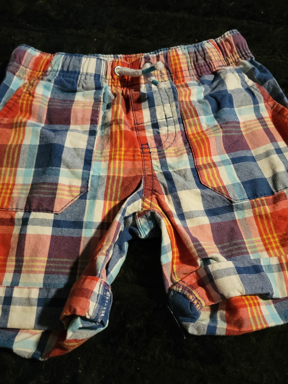 Cat & Jack Multicolor Plaid Pull-On Shorts